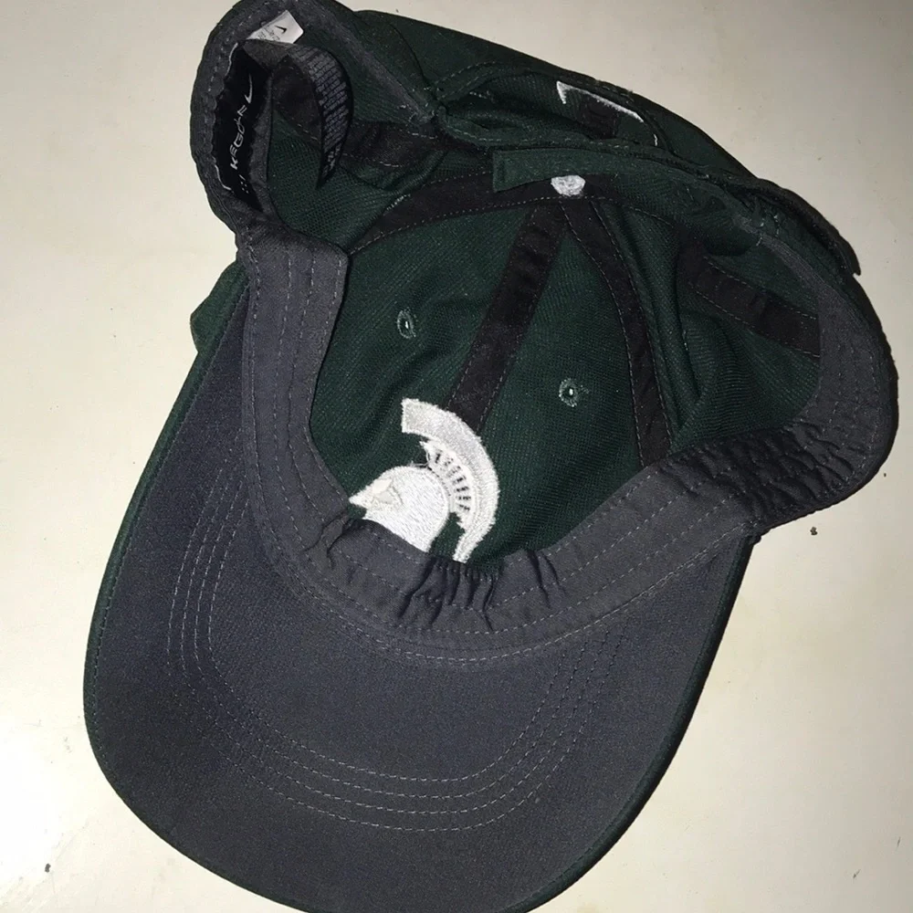 Nike Golf Mens Dark Green Michigan State MSU Spartans Baseball Cap Hat Strapback